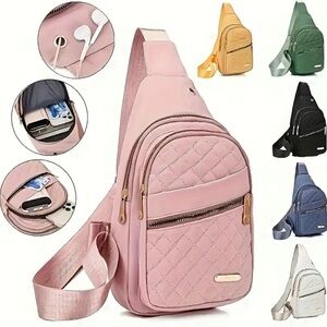 New Women Quilted SLING BAG  lightweight and waterproof.